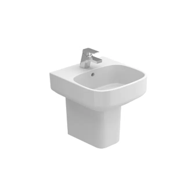 BE YOU 400 wall-mounted washbasin (w/ central tap hole)
