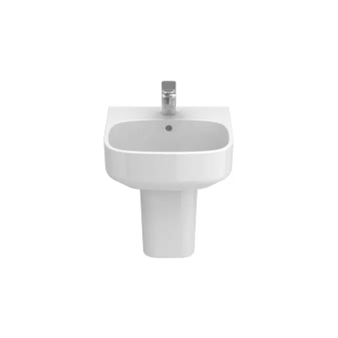 BE YOU 400 wall-mounted washbasin (w/ central tap hole)