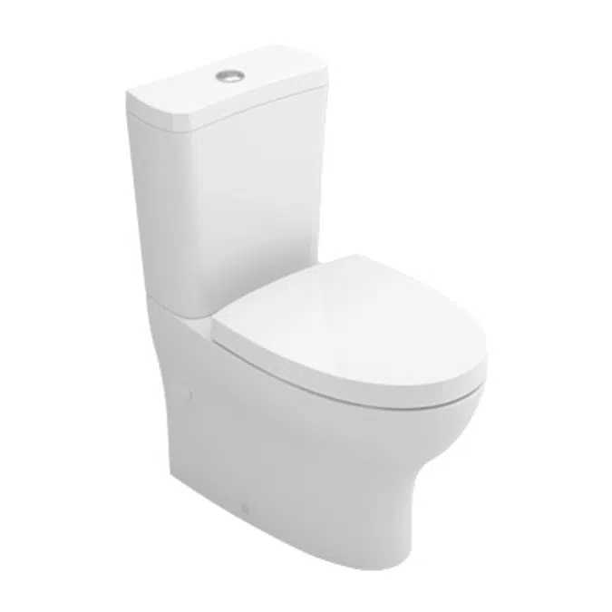 POP ART close-coupled toilet (b.t.w.) w/ dual outlet - floor-standing 