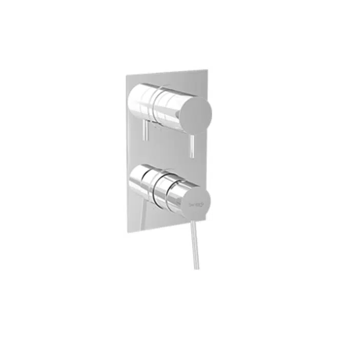 UNIC 4 outlets - vertical rosette - single lever shower/bath mixer