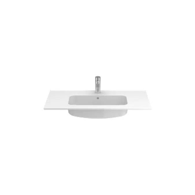 SMILE 910 recessed washbasin (w/ central tap hole)