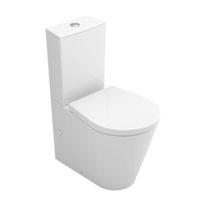 BIM objects Free download! GLAM closecoupled toilet (b.t.w.) w/ dual outlet floorstanding