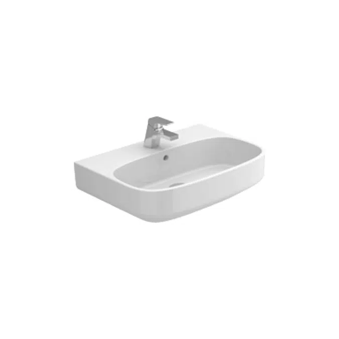 BE YOU 600 countertop washbasin (w/ central tap hole)