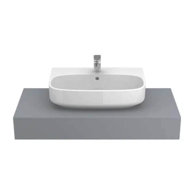 BE YOU 600 countertop washbasin (w/ central tap hole)