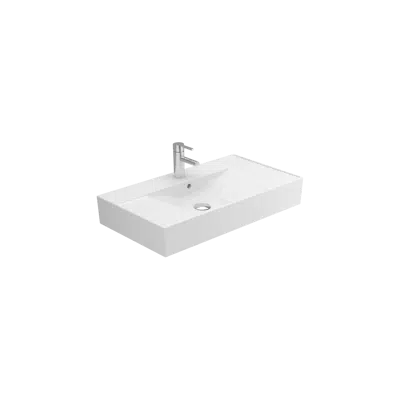 ALBUS 810 vitreous china wall-mounted washbasin için görüntü