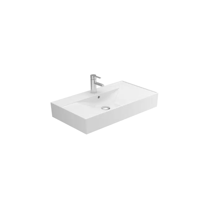 ALBUS 810 vitreous china wall-mounted washbasin