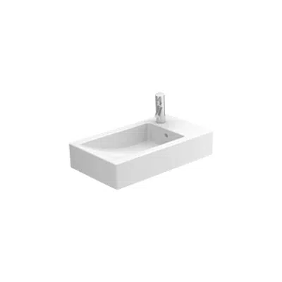 Image for CUBIC 595 countertop/wall-mounted washbasin (w/ right tap hole)