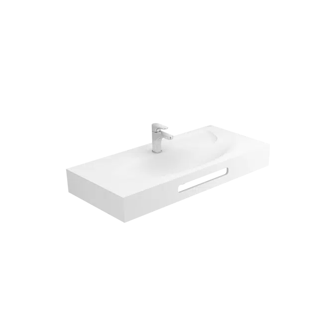 SLEEK 1000 surfex® wall-mounted washbasin