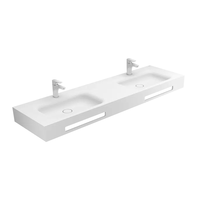 VELVET 1600 surfex® wall-mounted washbasin