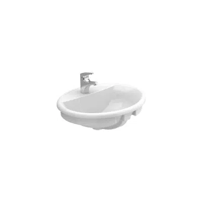 Image for LUSO 565 recessed washbasin (w/ central tap hole)