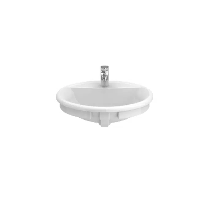 LUSO 565 recessed washbasin (w/ central tap hole)