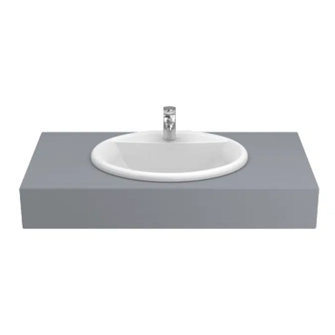 LUSO 565 recessed washbasin (w/ central tap hole)