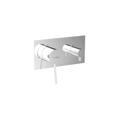 Image pour UNIC 2 outlets - horizontal rosette - single lever shower/bath mixer