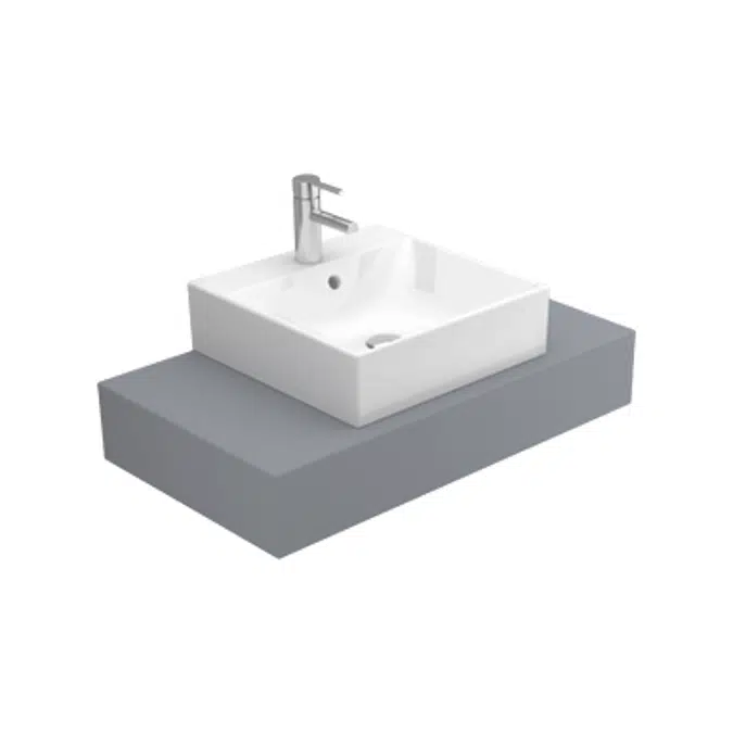 ALBUS 455 countertop washbasin (w/ central tap hole)