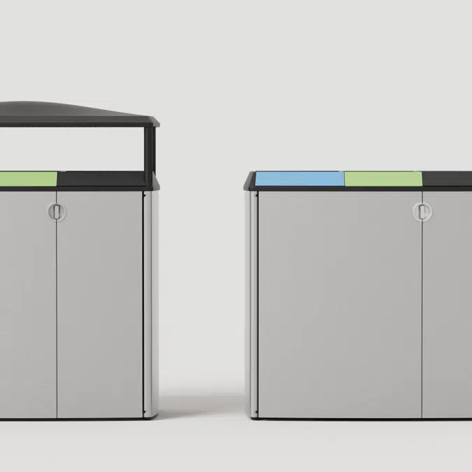 Transit Litter & Recycling Receptacle