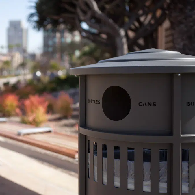 Urban Renaissance Litter & Recycling Receptacle