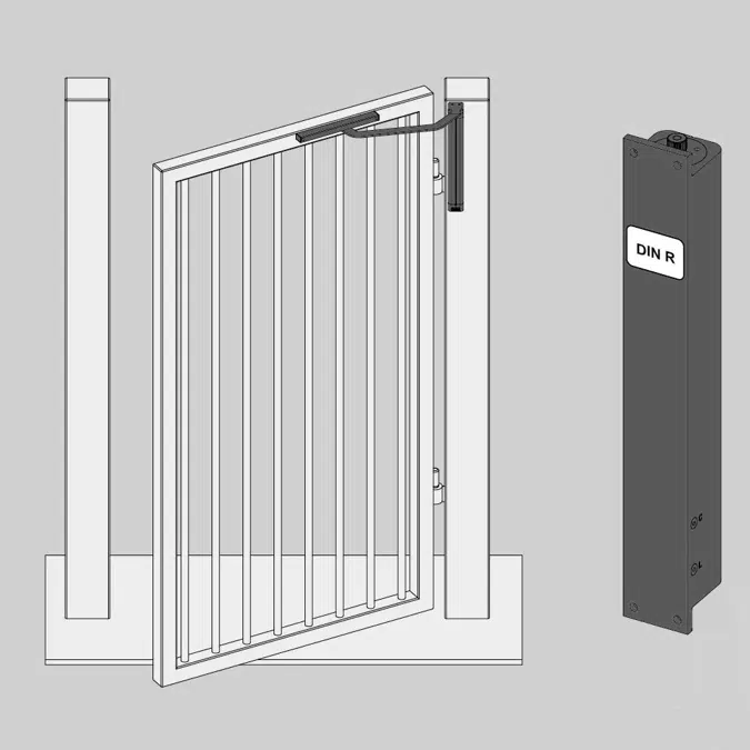 SlimLine Hydraulic, Vertical Gate Closer DC622G