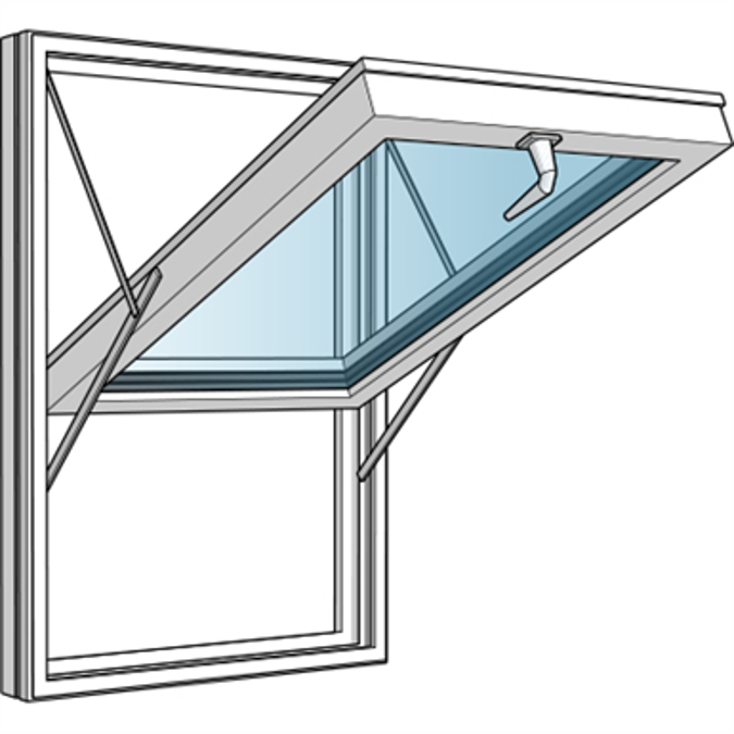 Top Hung fully reversible window