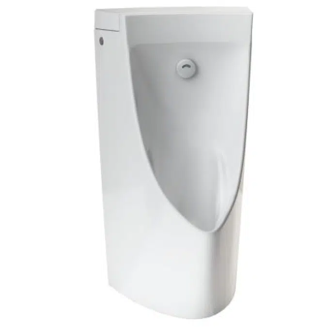 WALL-HUNG URINAL WITH INTEGRATED FLUSH VALVE - 0.125 GPF