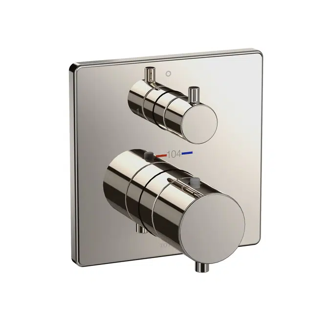Thermostatic Mixing Valve with Two-way Diverter Trim - Square