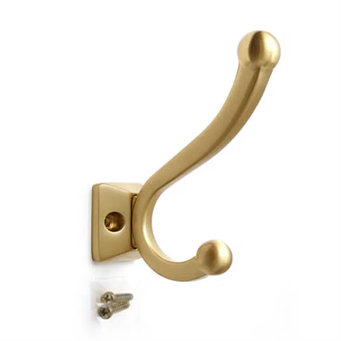 PXB-BN05 BRASS DOUBLE HOOK(BRASS NOUVEAU SERIES)