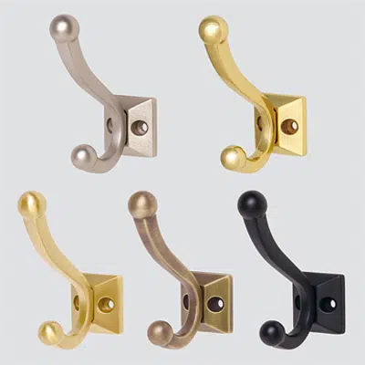 bild för PXB-BN05 BRASS DOUBLE HOOK(BRASS NOUVEAU SERIES)