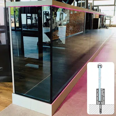 Image for [Floor Mount]  Q-railing Easy Glass Smart