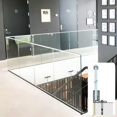 [Floor Mount]  Q-railing Easy Glass Smart F图像