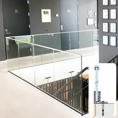 Image pour [Floor Mount]  Q-railing Easy Glass Smart F