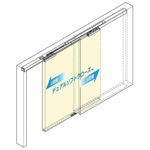 fd80dhchp-pd recessed mount type for pocket door / pocket door/two-way soft-close/recessed upper roller
