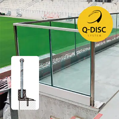 Image for [Floor Mount] Q-railing Easy Glass Strong F