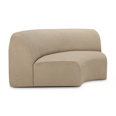 Image for Bulky modular sofa - Almond fabric - 90° round corner 133x133x75 cm