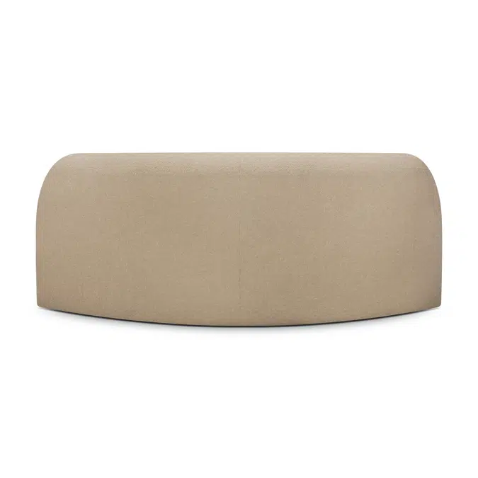 Bulky modular sofa - Almond fabric - 90° round corner 133x133x75 cm