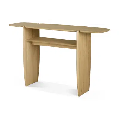 billede til PI console - oak - 2 legs - 130x40x75 cm