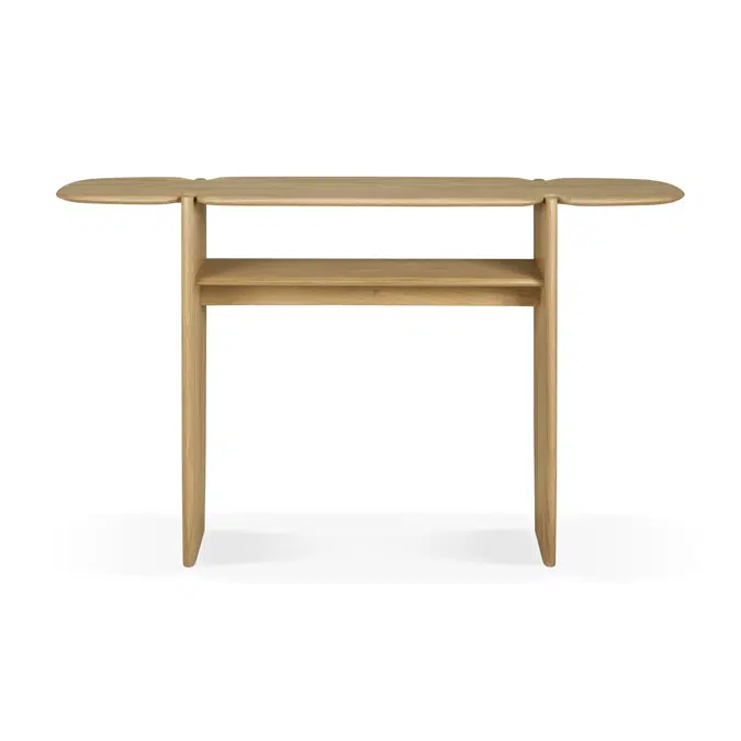 PI console - oak - 2 legs - 130x40x75 cm