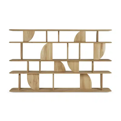 obraz dla Geometric rack - oak - 210x35x130 cm