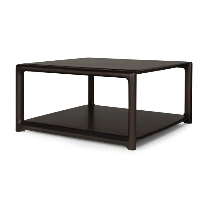 Eda coffee table - varnished mahogany - rose brown - square - 80 x 80 x 40 cm