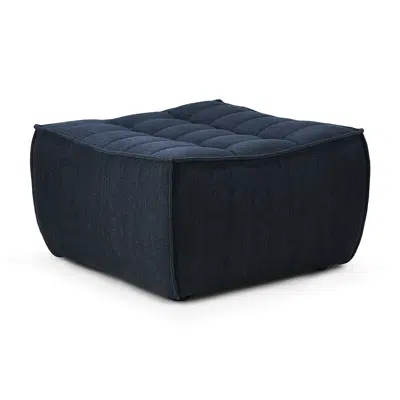 Image for N701 footstool - Graphite Eco fabric - 70x70x43 cm