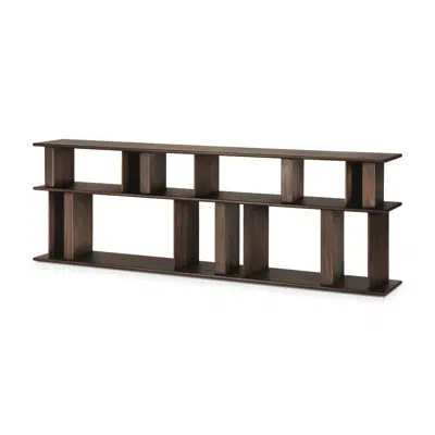 Image for Block sofa console - varnished mahogany - espresso matte 210x33x70 cm