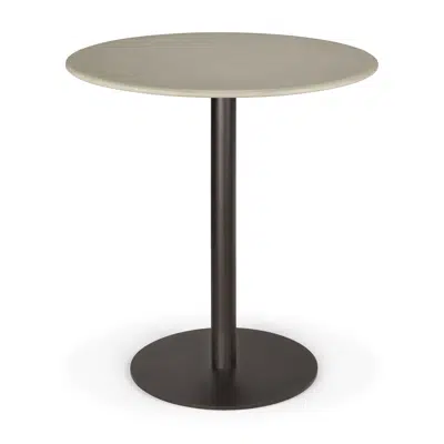 Image for Blend outdoor dining table - varnished concrete top - Light Grey - Dark Bronze base - round - 70 x 70 x 76 cm