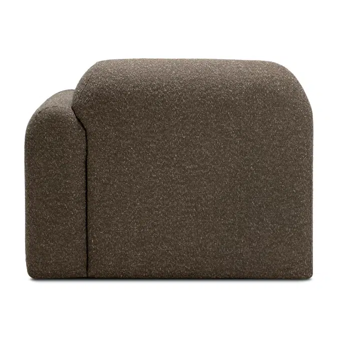 Bulky modular sofa - Cedar fabric - end seater with L arm 95x95x75 cm