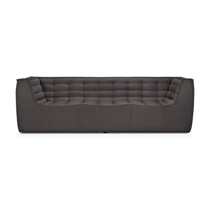 N701 sofa - Beige fabric - 3 seater 245x91x76 cm