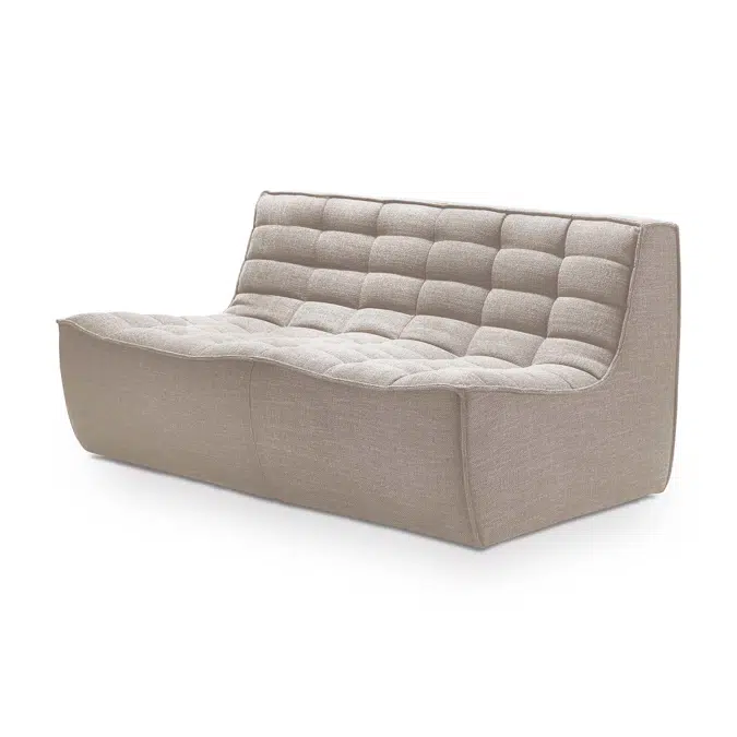 N701 modular sofa - Beige fabric - 2 seater - 140x91x76 cm