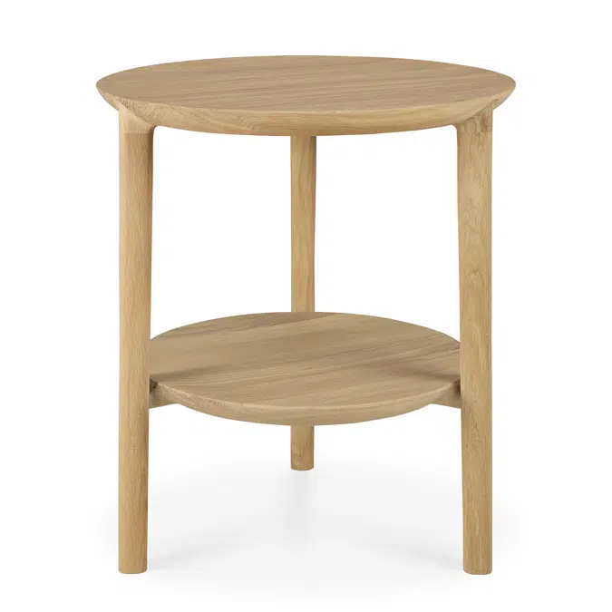 Bok side table - oak - round - 43x43x50 cm