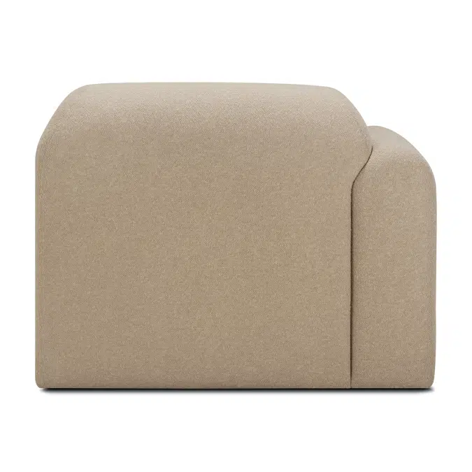Bulky modular sofa - Almond fabric - end seater with R arm 95x95x75 cm