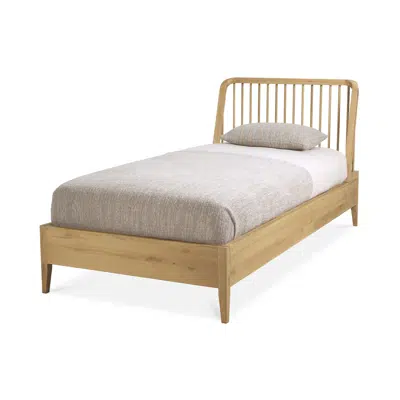 Immagine per Spindle bed - oak - mattress 90x200 - without slats - 100x210x97 cm
