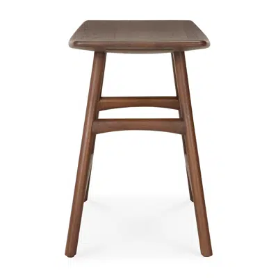 kuva kohteelle Osso stool - varnished teak - brown - 50x33x49 cm