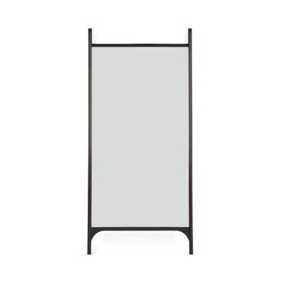 imazhi i PI floor mirror - varnished mahogany frame - dark brown - rectangular - 80x5x200 cm