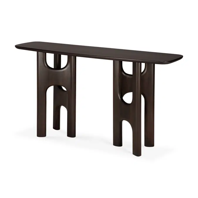 Flow console - varnished mahogany - rose brown  150x40x79 cm