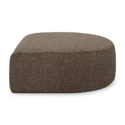 Image for Bulky semi-circle footstool - Cedar fabric 95x95x40 cm